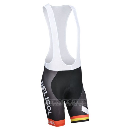 2014 Fahrradbekleidung Lotto Belisol Campion Deutschland Trikot Kurzarm und Tragerhose